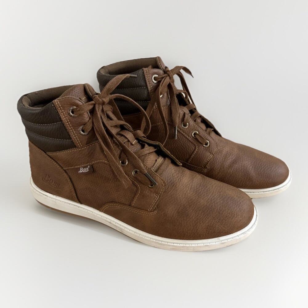G.H. Bass & Co Benton Men's 12 Brown Tumbled WX High Top Casual Sneaker Boots